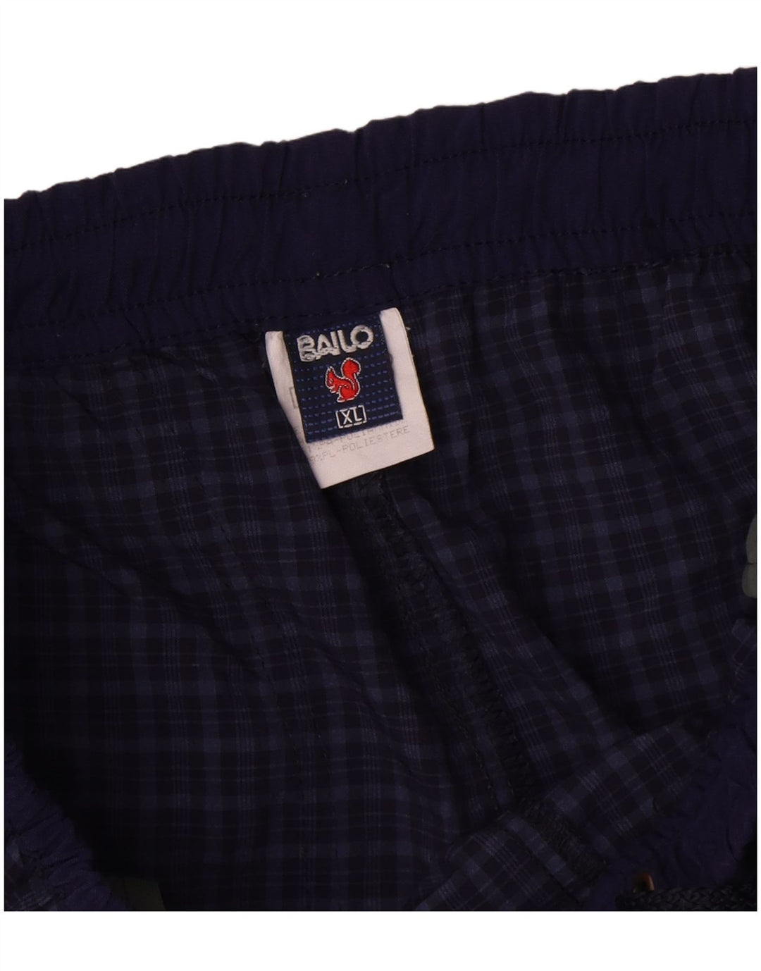 Pantaloni cargo dritti da uomo Bailo XL blu navy a quadri in poliammide