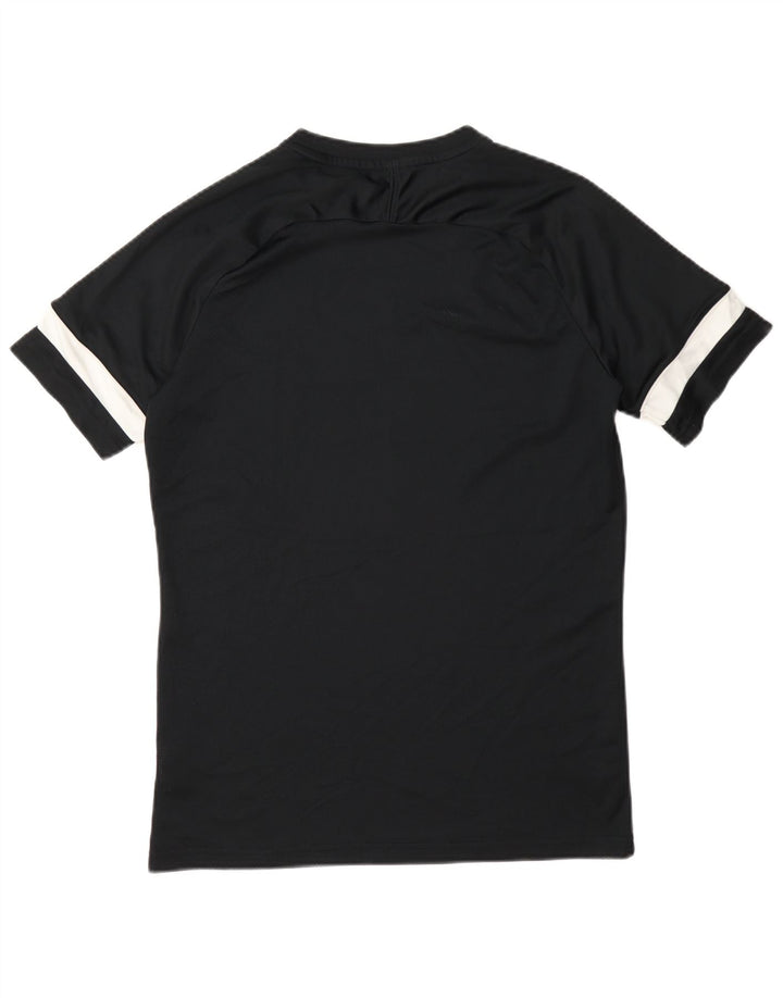 T-shirt Nike da uomo Dri Fit, top in poliestere color block medio nero