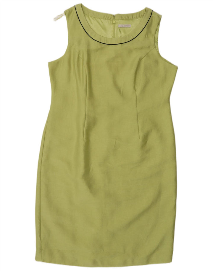 Abito tubino senza maniche da donna Jacques Vert UK 18 XL poliestere verde
