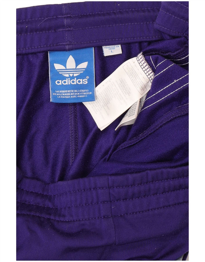 Pantaloni da tuta da uomo ADIDAS grandi viola in poliestere