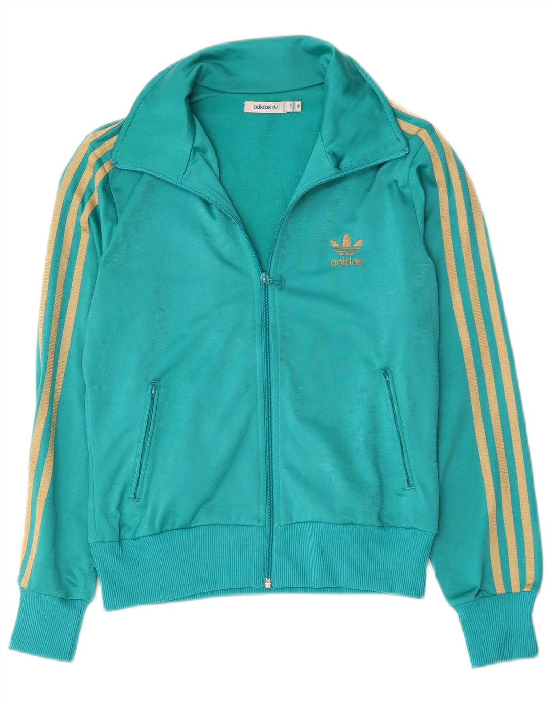 Giacca da ginnastica grafica da donna Adidas IT 46 poliestere verde medio