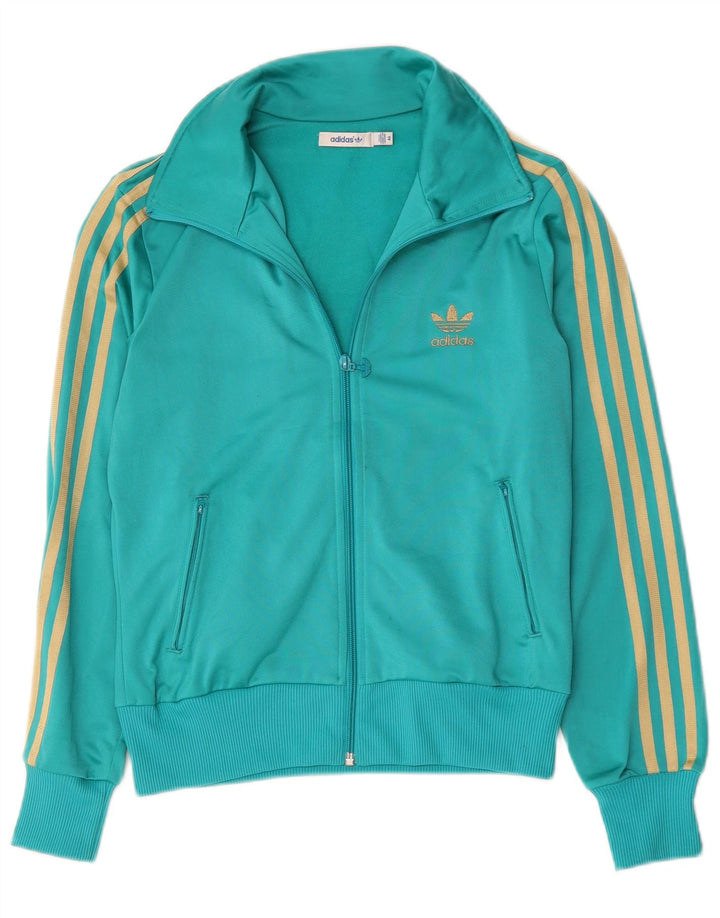 Giacca da ginnastica grafica da donna Adidas IT 46 poliestere verde medio