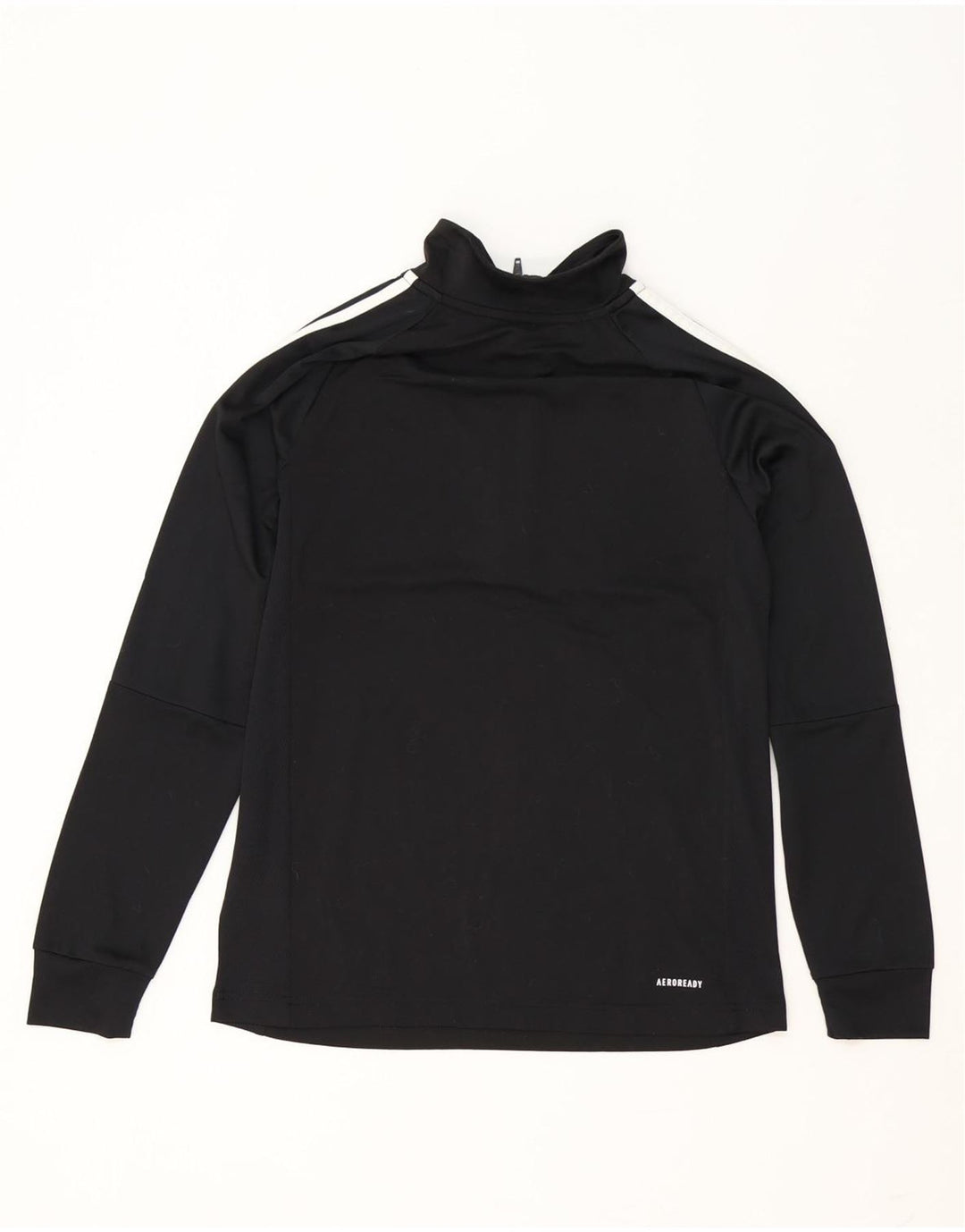 Top della tuta da ginnastica Adidas Aeroready Zip Neck Pullover da ragazzo 13-14 anni Nera