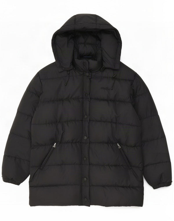 Ellesse Giacca imbottita con cappuccio da donna UK 18 XL Nylon nero