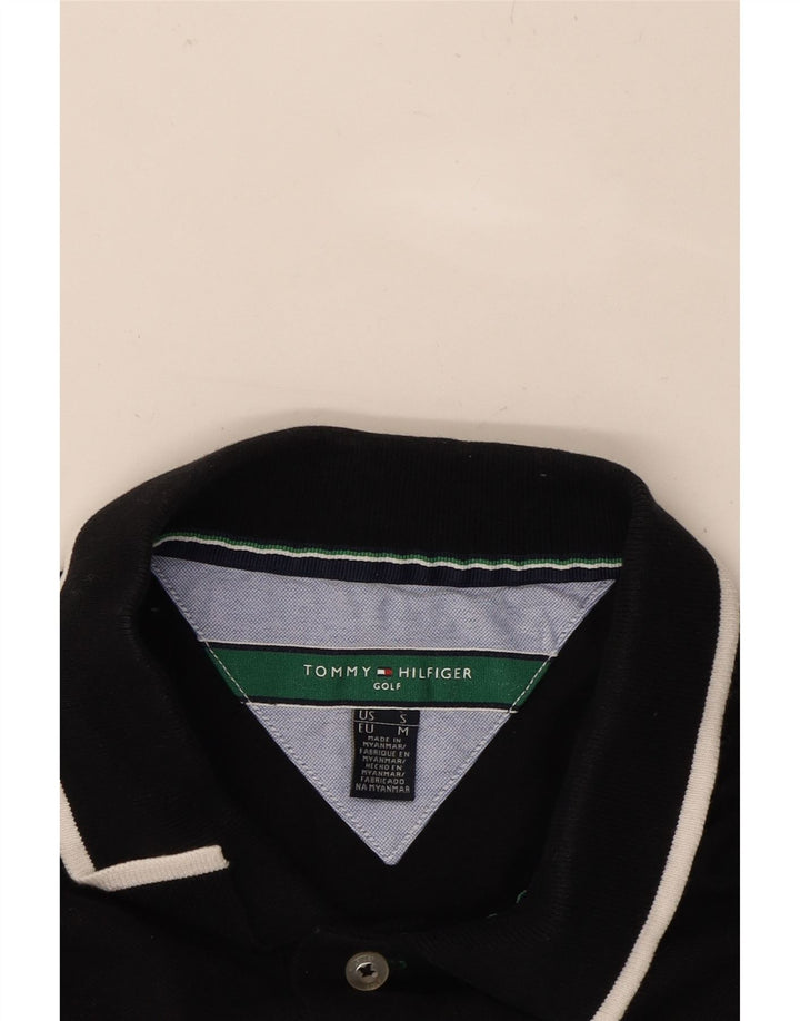 TOMMY HILFIGER Mens Golf Polo Shirt Small Black Cotton Vintage Tommy Hilfiger and Second-Hand Tommy Hilfiger from Messina Hembry 