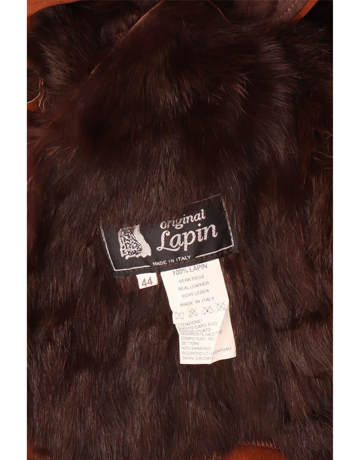 Cappotto in shearling da donna VINTAGE IT 44 Pelle marrone medio