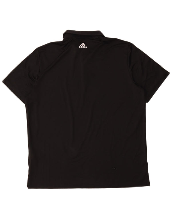 Polo Adidas da uomo XL nera in poliestere