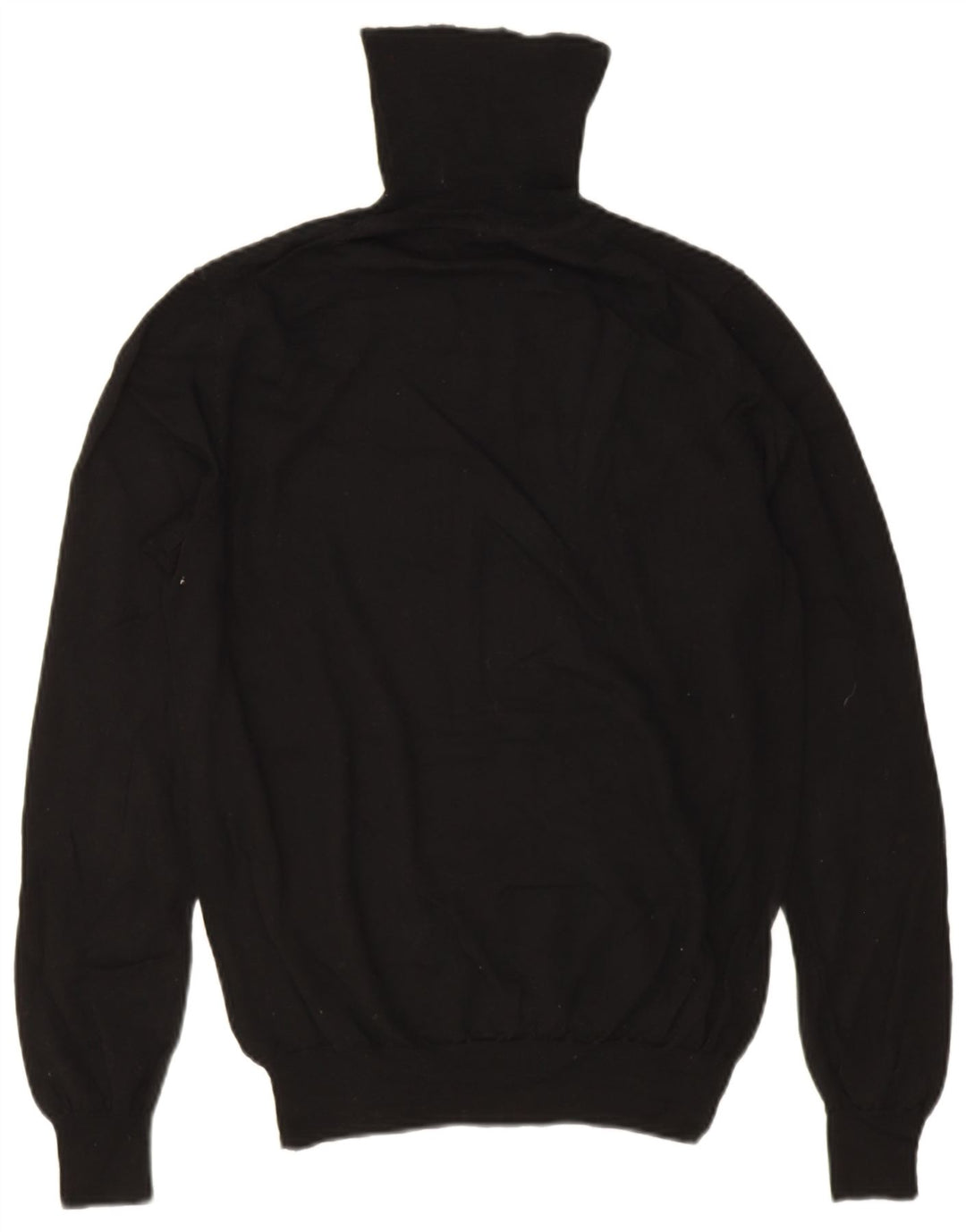 Maglione maglione da donna Jaeger con collo alto UK 14 lana merino nera media