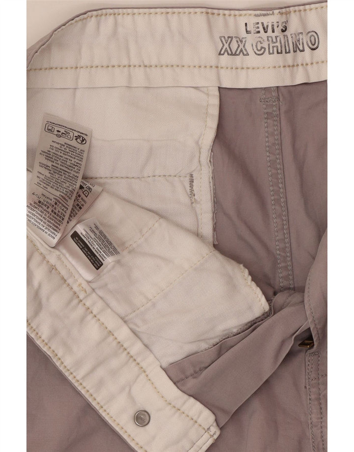 Pantaloncini chino da uomo LEVI'S W32 in cotone grigio medio