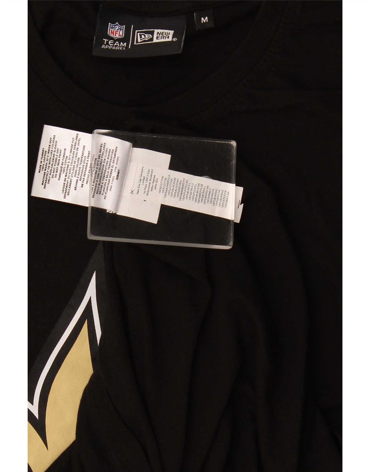 T-shirt grafica da uomo NFL Top in cotone nero medio