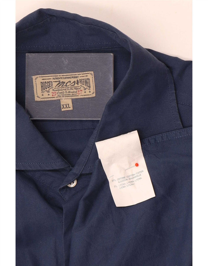 Camicia da uomo Marlboro Classics 2XL cotone blu navy