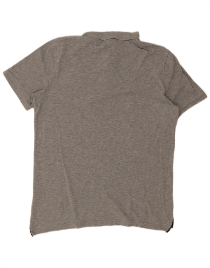 Polo Nike da uomo grande in cotone chiazzato grigio