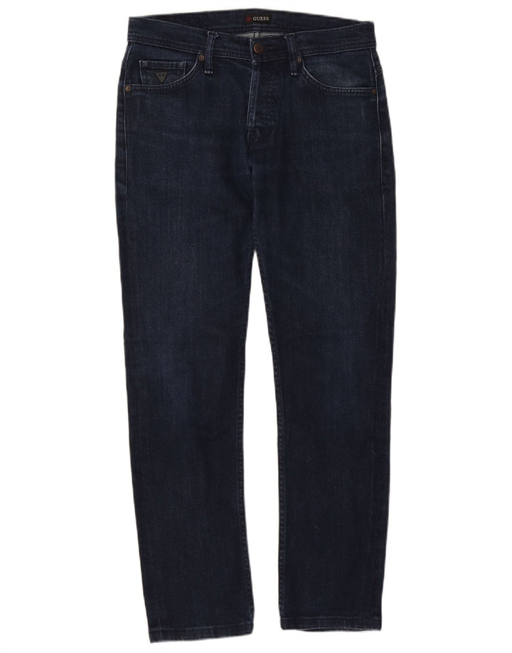 Jeans slim da uomo GUESS W29 L28 in cotone blu navy