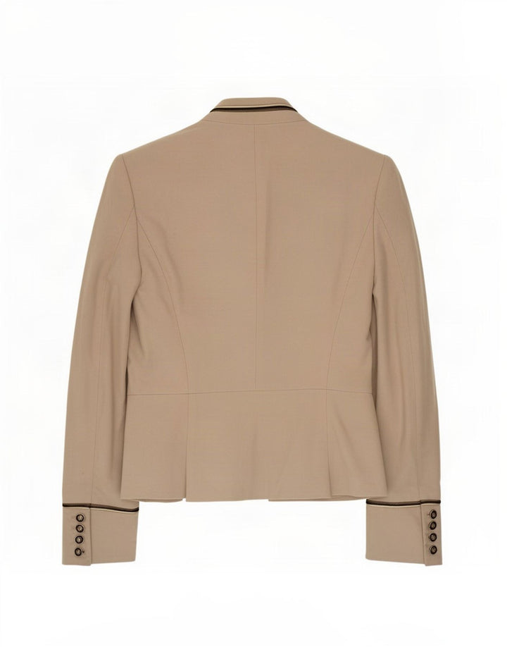 Giacca blazer a 4 bottoni da donna Zara UK 6 XS cotone beige