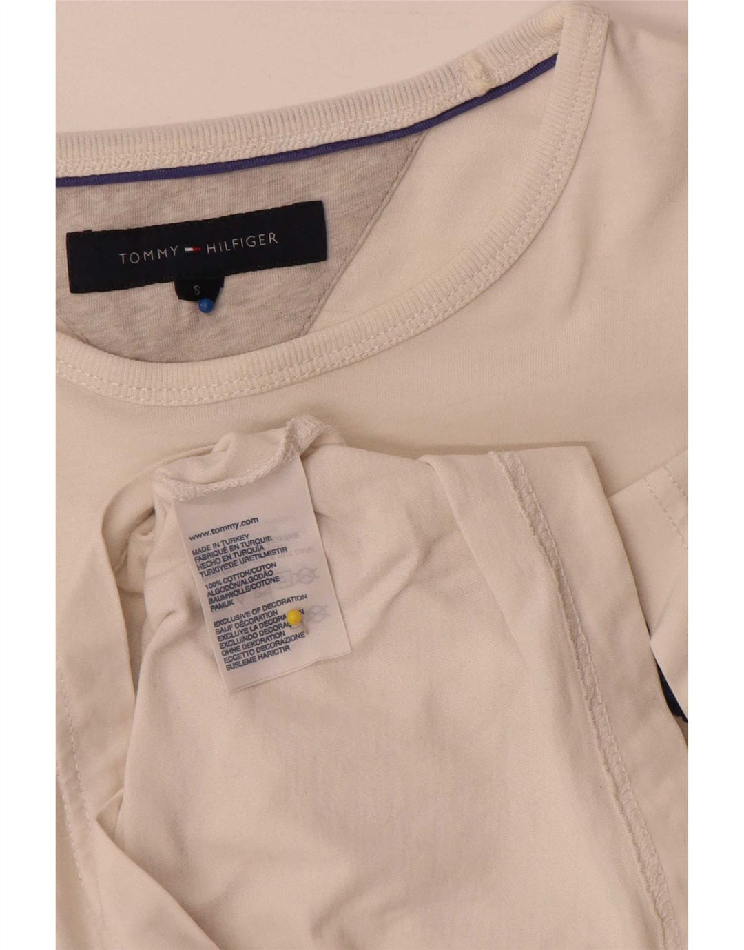 T-shirt grafica da uomo Tommy Hilfiger Top piccola in cotone bianco