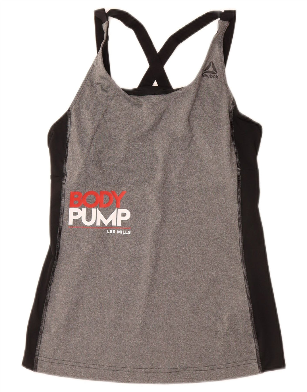 REEBOK Canotta grafica da donna Les Mills UK 4/6 XS Grigio Colourblock
