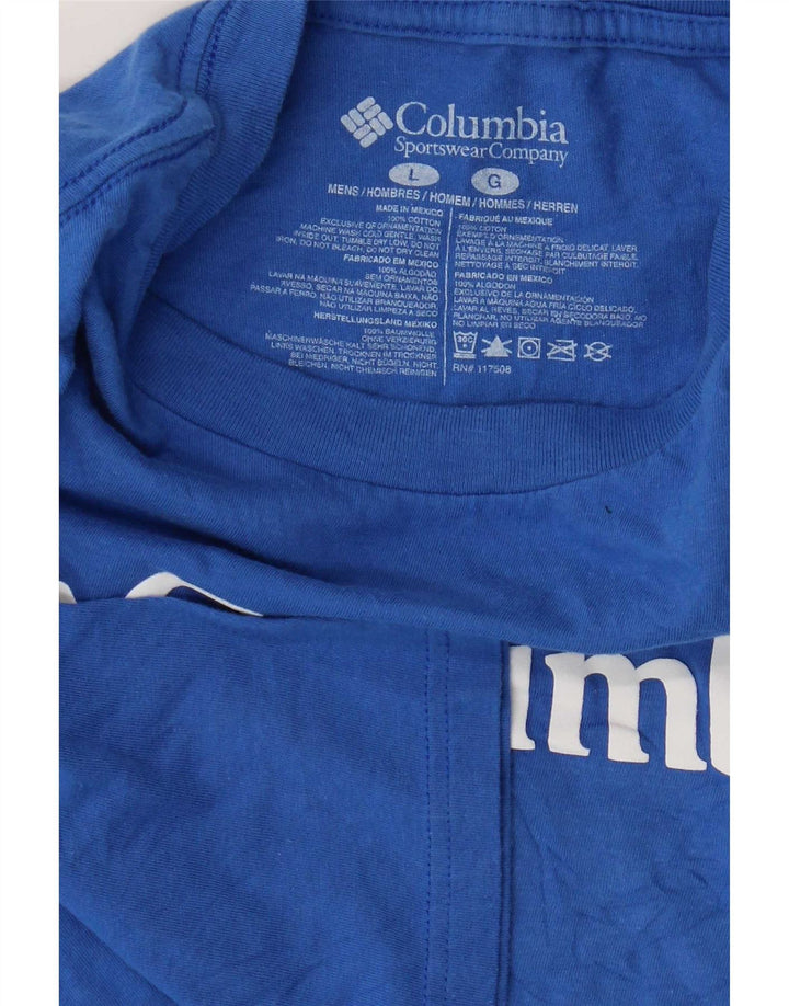 T-shirt grafica da uomo Columbia Top grande in cotone blu