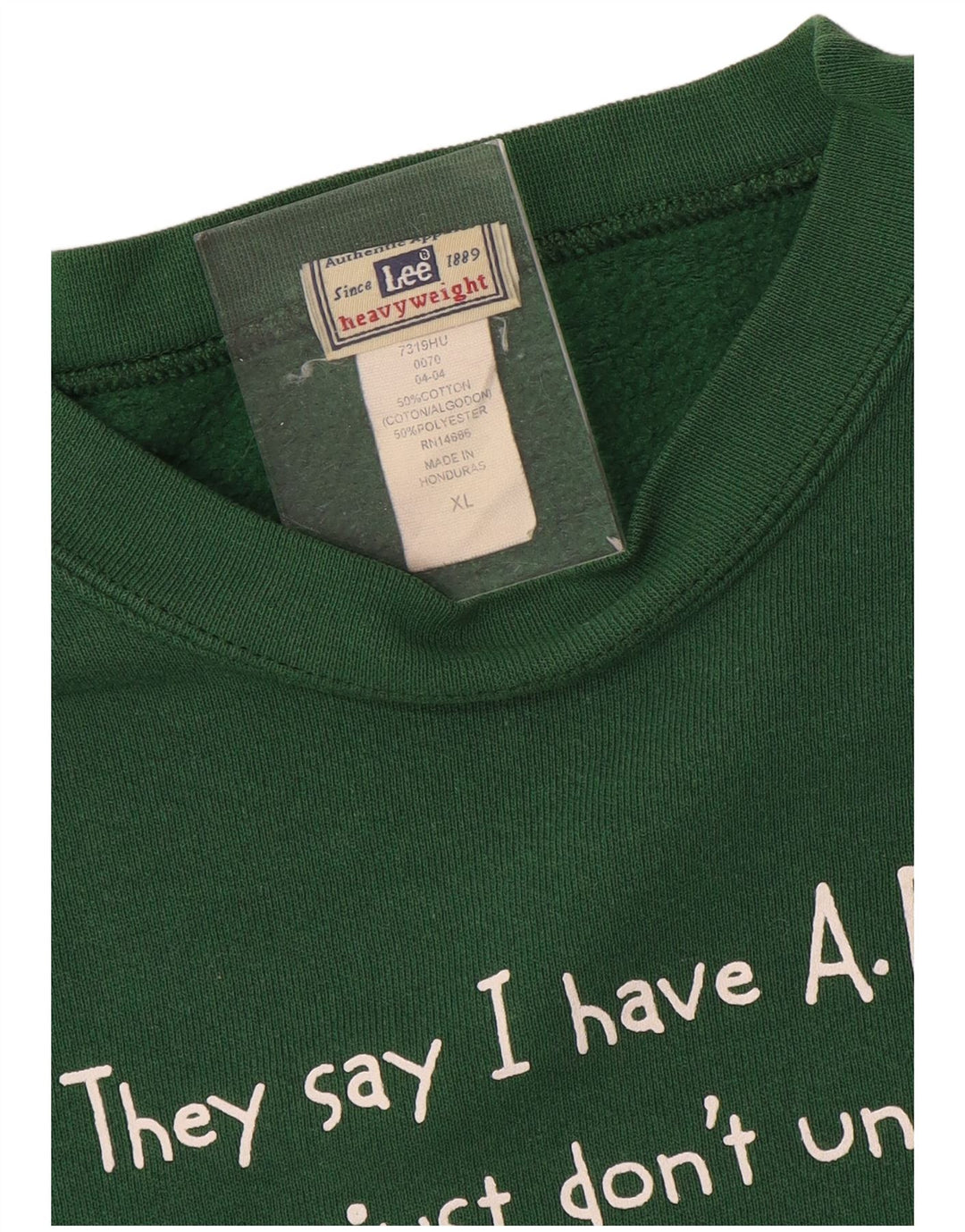 Felpa grafica da uomo Lee Maglione XL Cotone verde