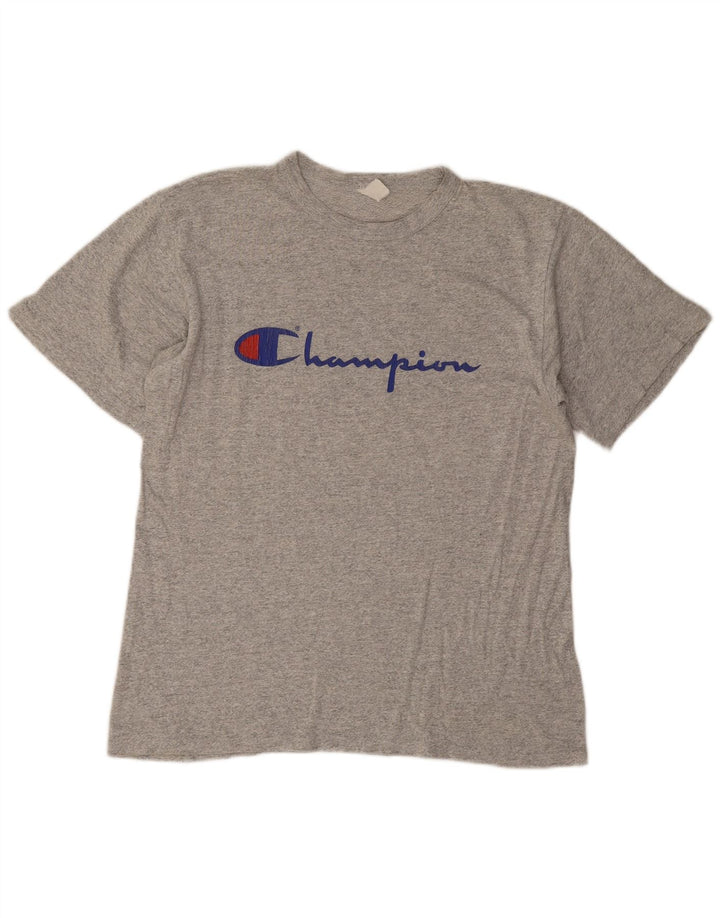 T-shirt grafica da uomo Champion Top grande grigio chiazzato
