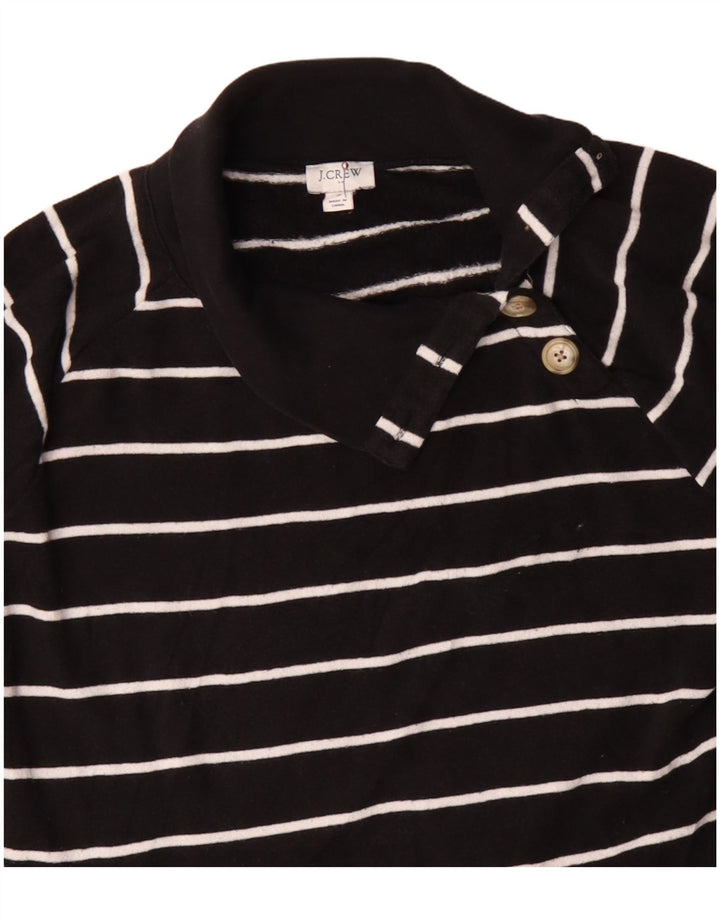 Felpa da donna J. Crew Jumper UK 16 Large Black Striped Cotton
