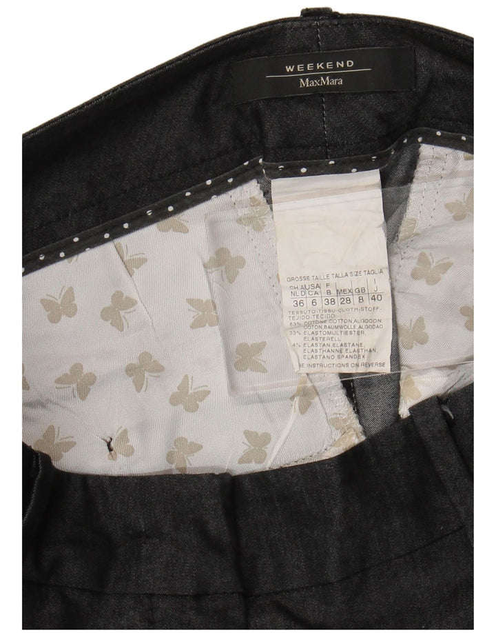 Pantaloni casual dritti da weekend da donna Max Mara UK 8 Small W28 L28 Grigio