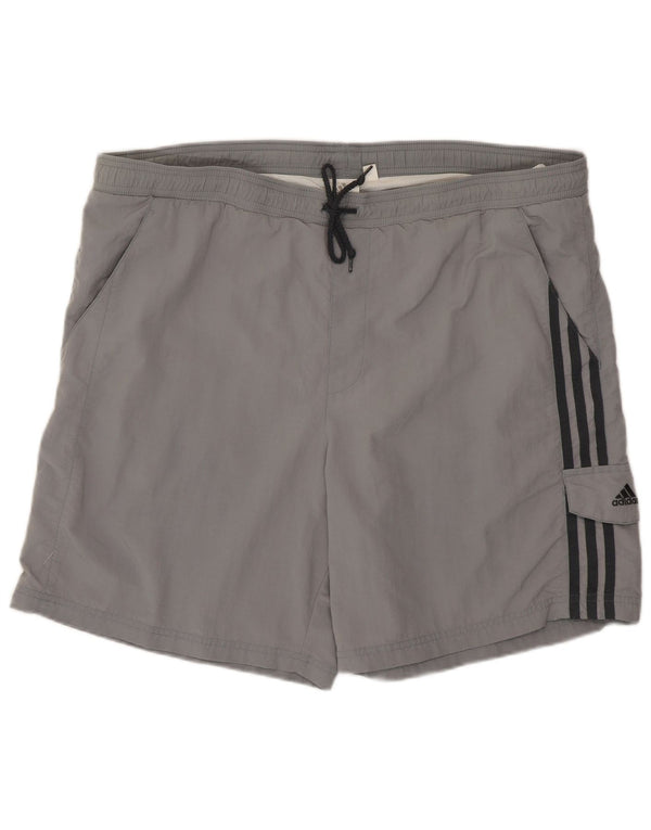Pantaloncini da bagno da uomo Adidas Large grigi in poliammide