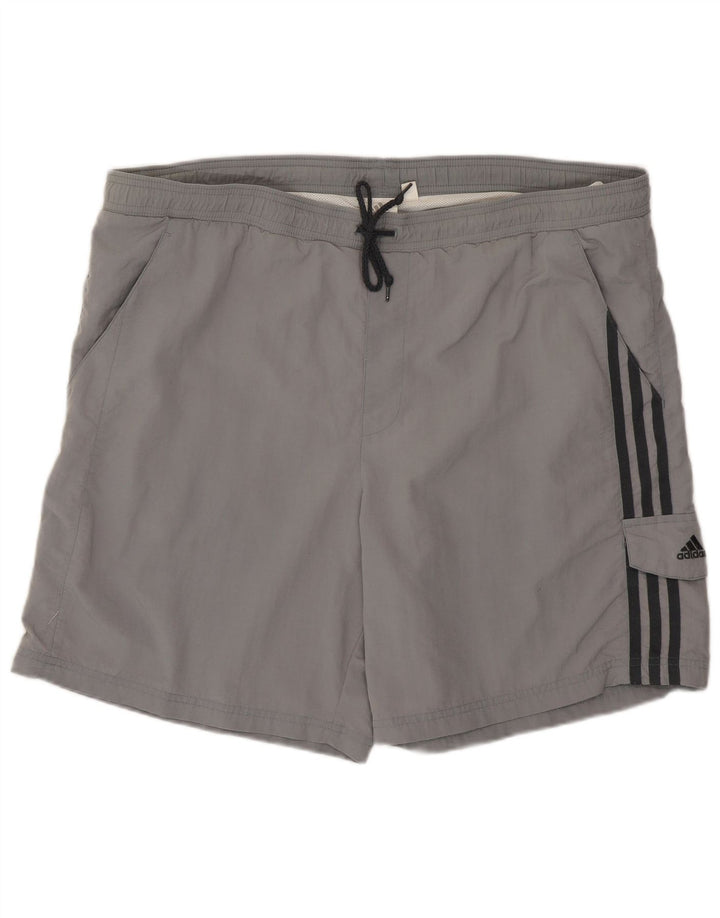 Pantaloncini da bagno da uomo Adidas Large grigi in poliammide