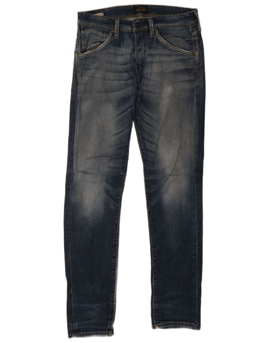 Jack & Jones Uomo GLENN Slim Jeans W32 L32 Cotone Blu