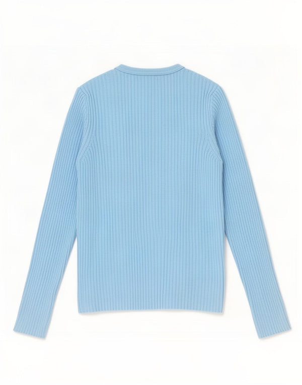 Maglione cardigan da donna Benetton UK 12 Cotone blu medio
