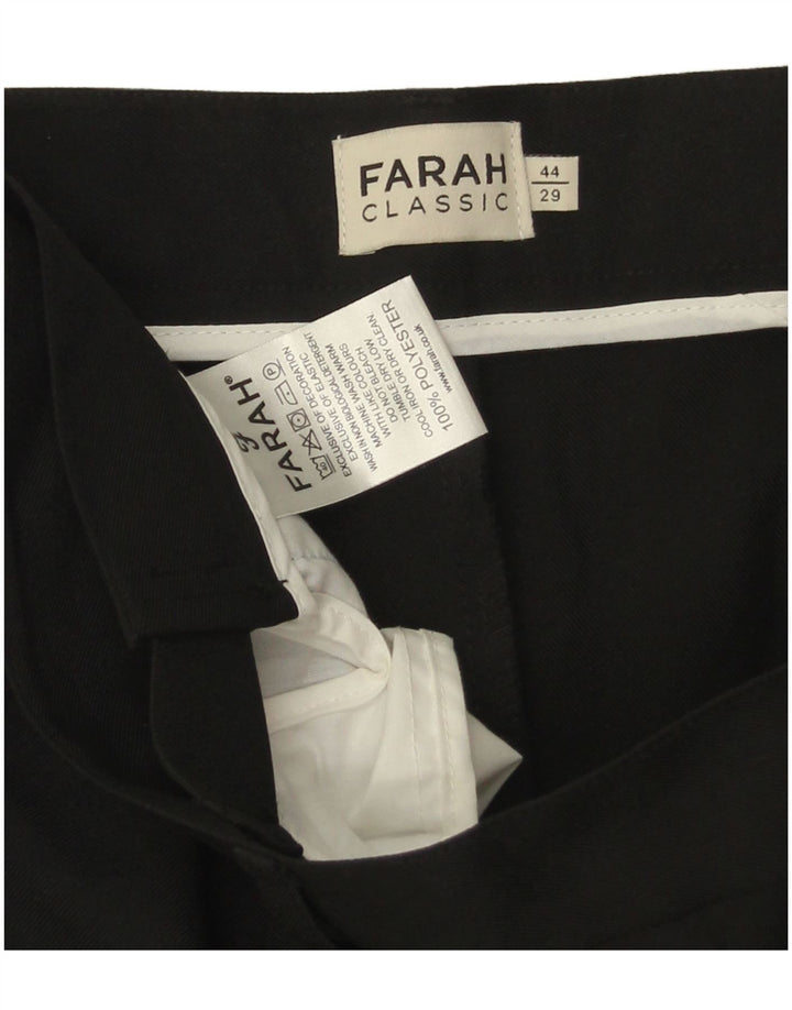 Pantaloni chino classici slim da uomo Farah W44 L29 poliestere nero