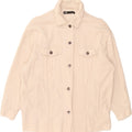 ZARA Womens Oversized Corduroy Jacket UK 6 XS Beige Cotton Vintage Zara and Second-Hand Zara from Messina Hembry 