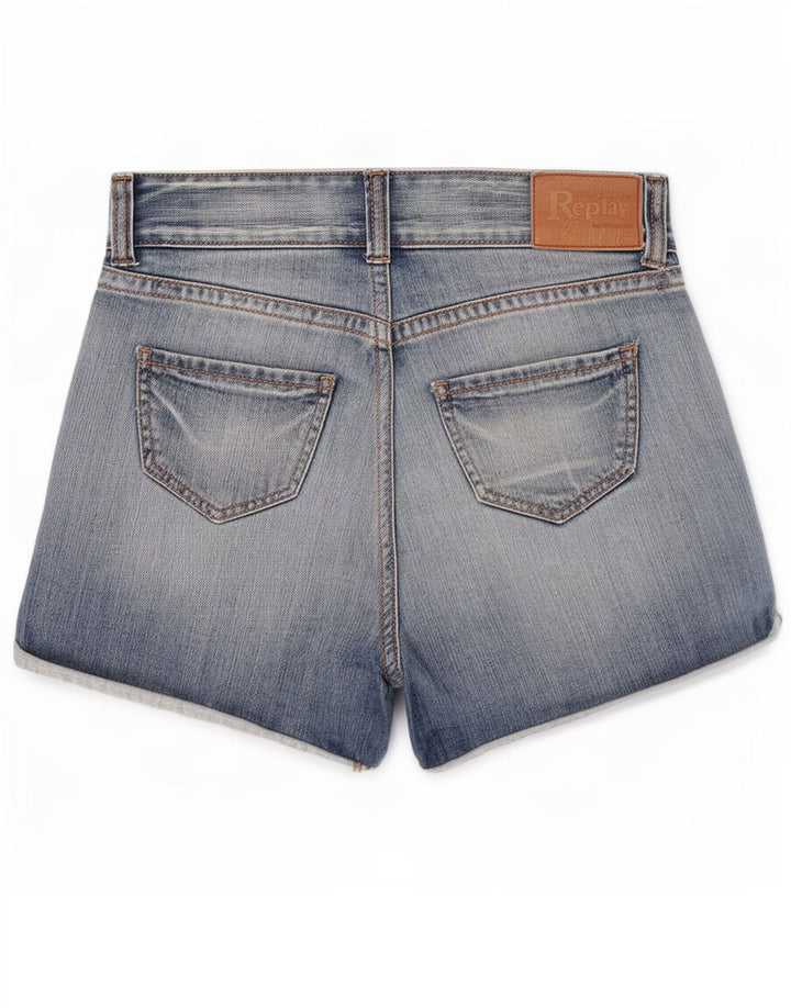 Pantaloncini di jeans da donna Replay medi W28 cotone blu