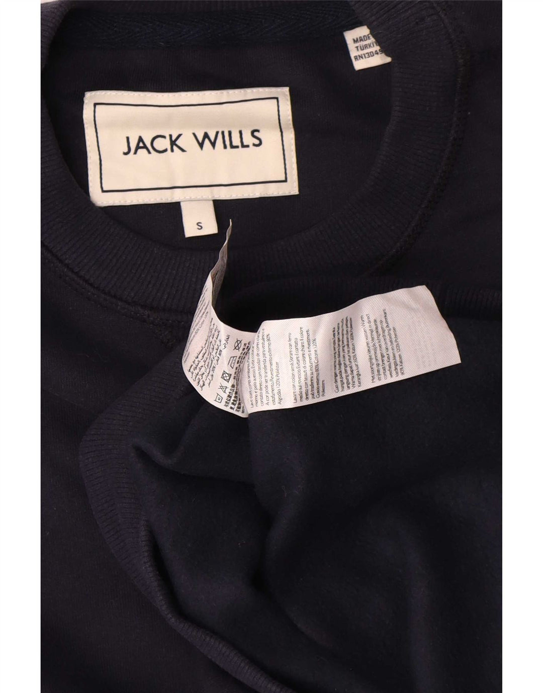 Felpa da uomo Jack Wills Maglione piccolo in cotone blu navy