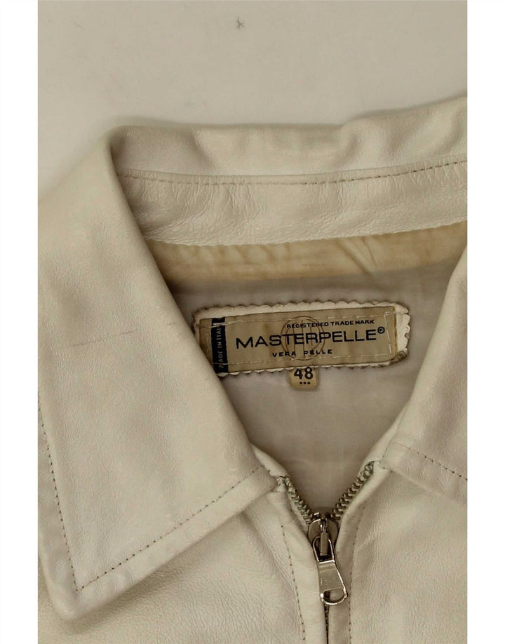 Giacca in pelle corta da donna Masterpelle IT 48 XL Pelle bianca