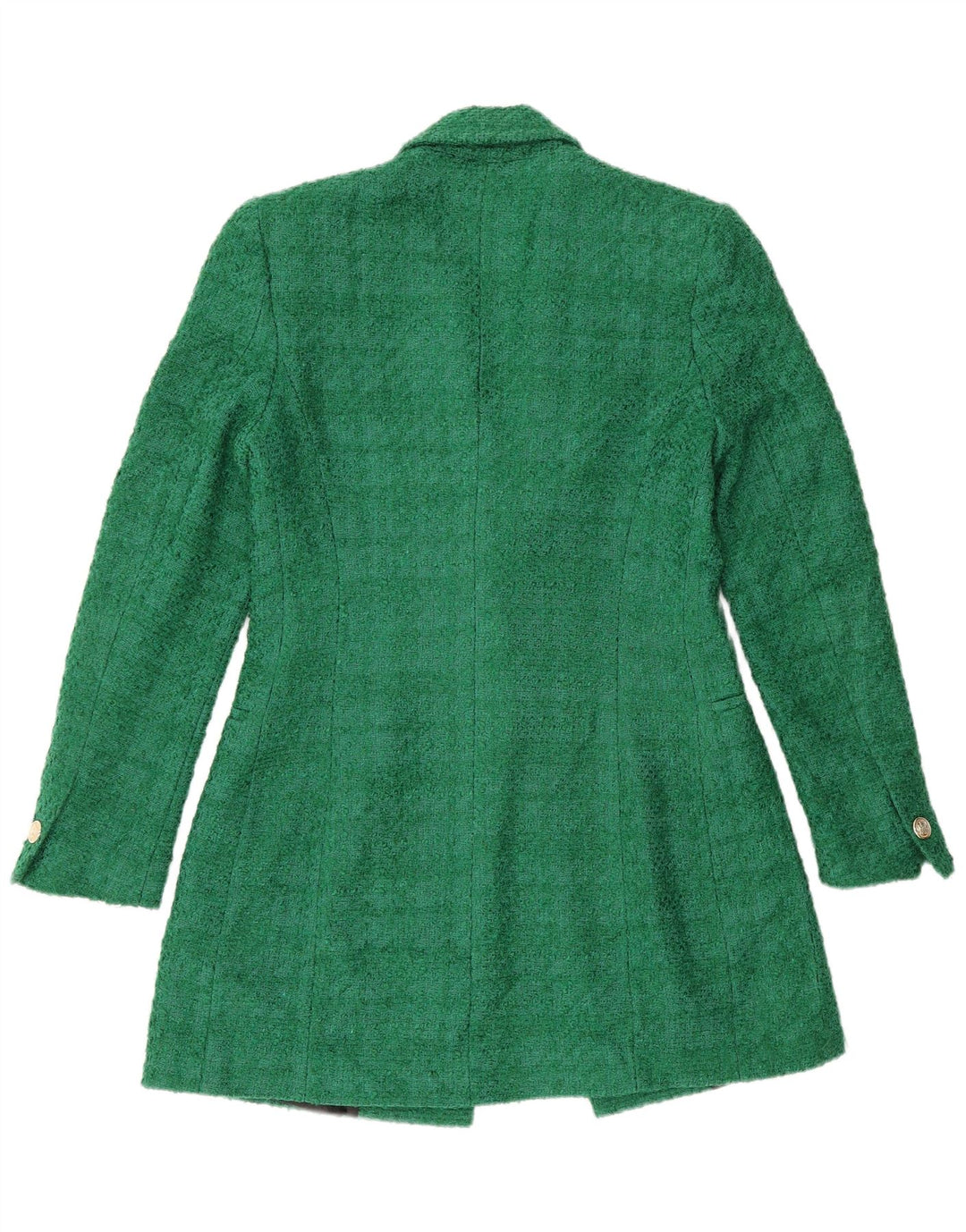 Cappotto Zara Donna UK 10 Small Verde Acrilico
