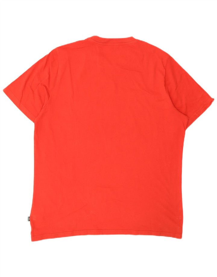 T-shirt grafica da uomo Puma Top grande in cotone rosso
