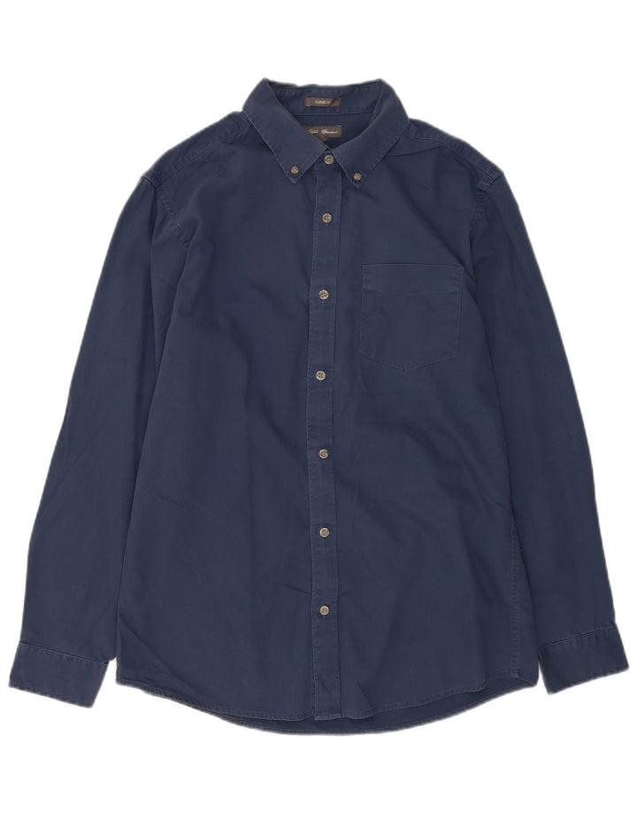 Camicia da uomo Classic Fit di Eddie Bauer, cotone blu navy medio