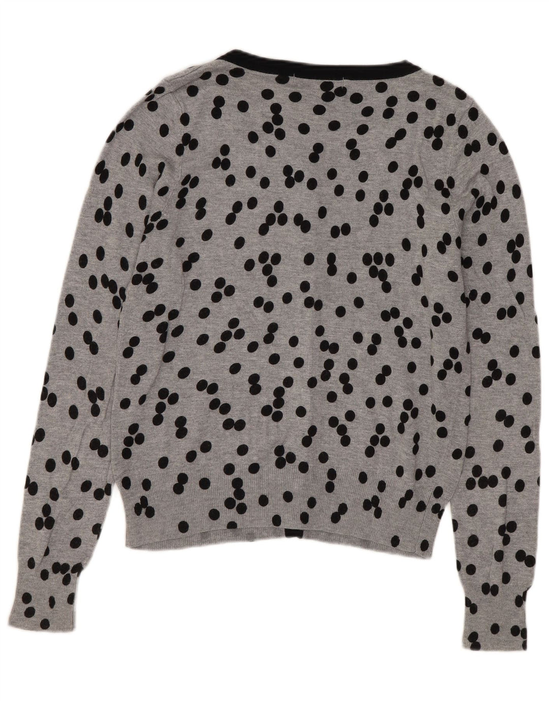 Maglione cardigan da donna Marks & Spencer UK 10 piccolo pois grigio