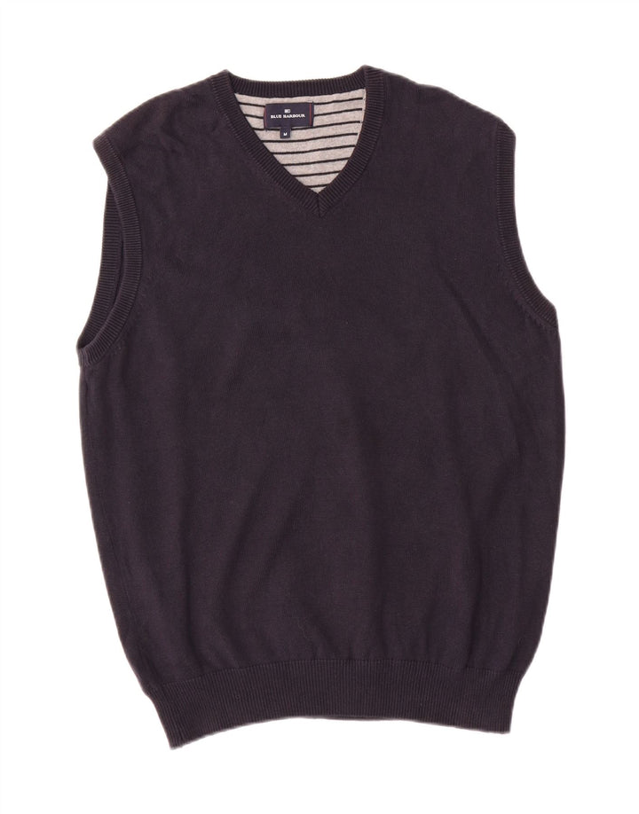 Canotta da uomo Marks & Spencer Blue Harbour Canotta media in cotone blu navy