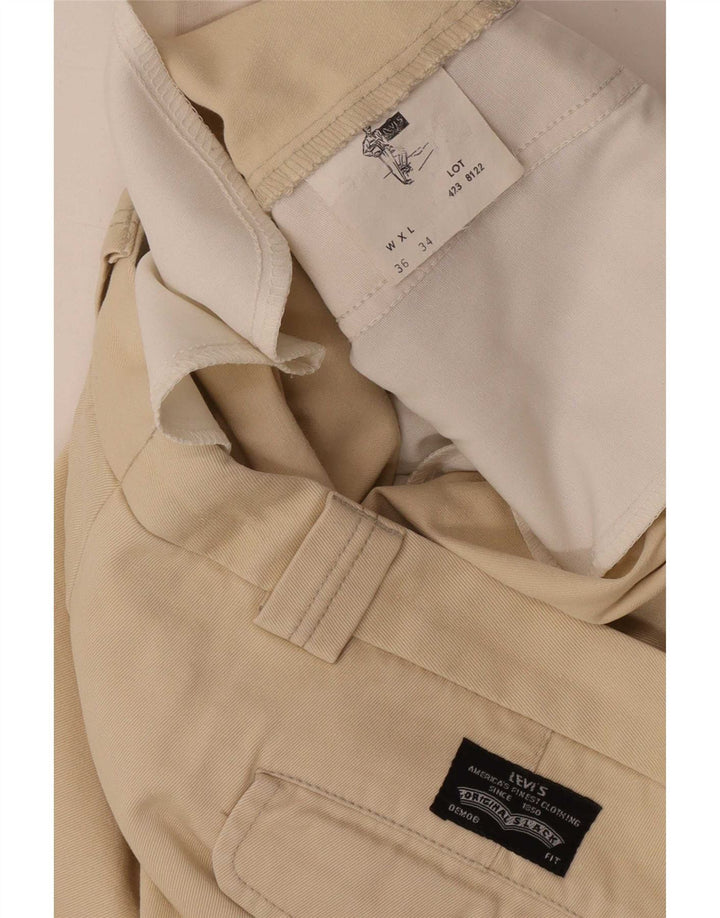 Pantaloni chino regolari da uomo Levi's W36 L30 in cotone beige