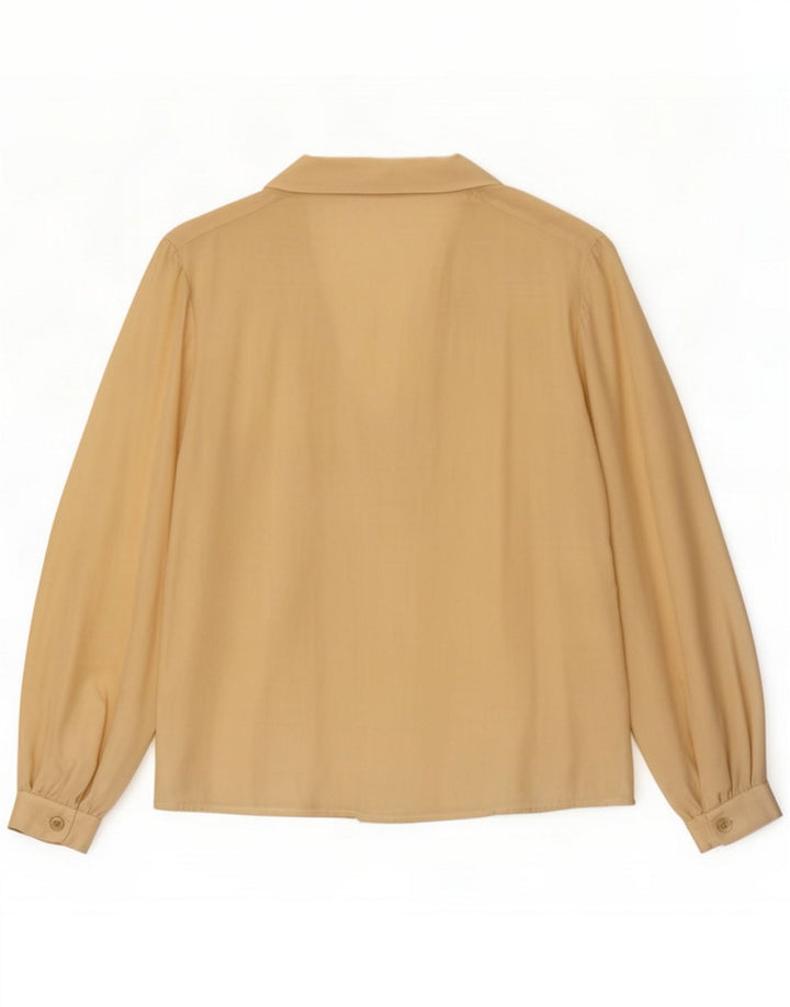 Camicia camicia vintage da donna UK 14 Beige medio