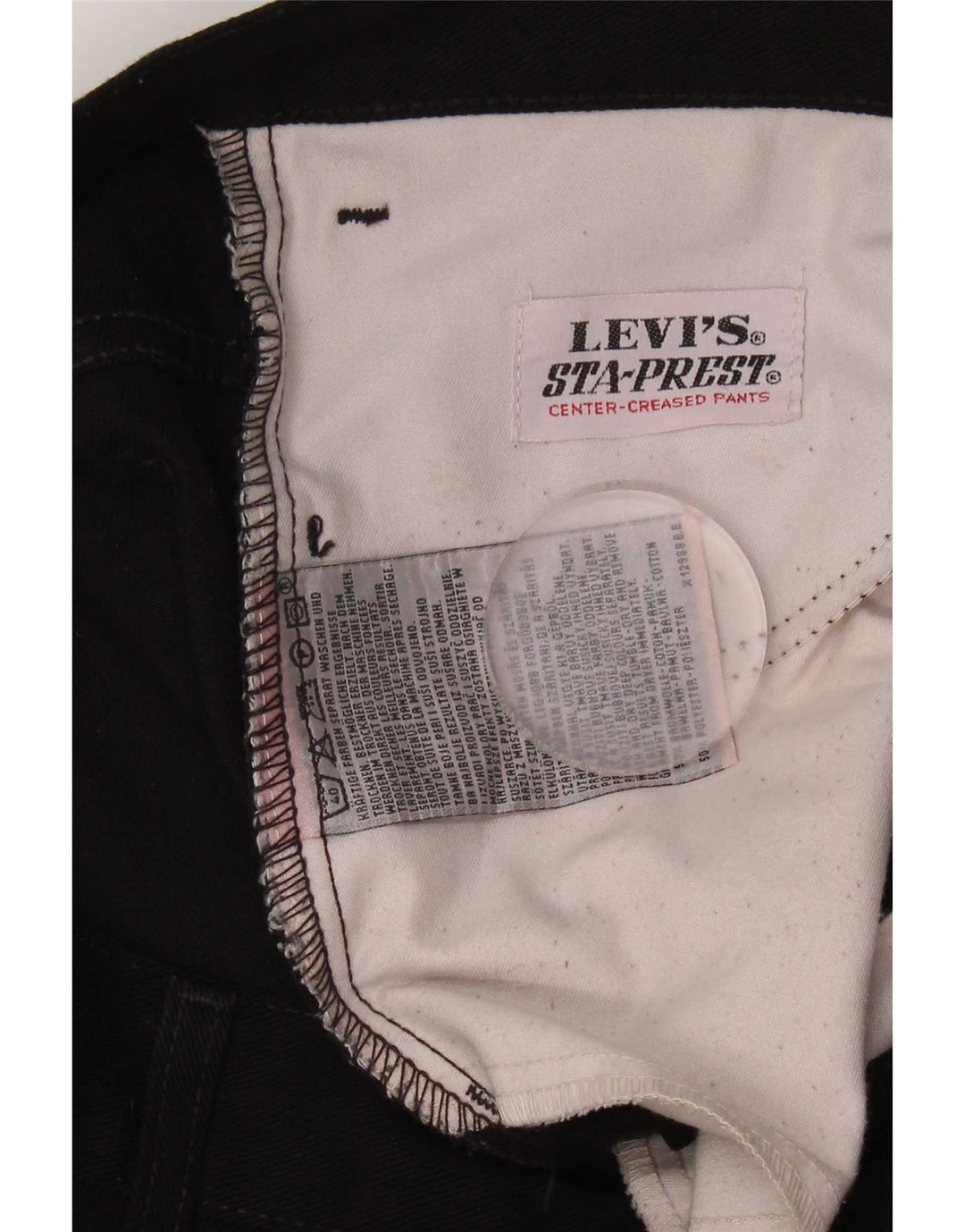 Jeans dritti da uomo Levi's W33 L29 cotone nero