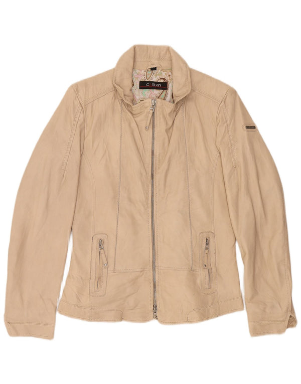 Giacca da motociclista in pelle da donna Cabrini EU 36 Small Beige