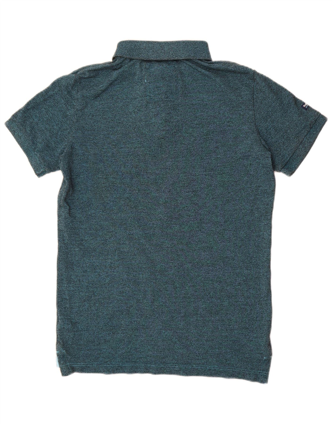 Polo da uomo Superdry in poliestere screziato verde medio