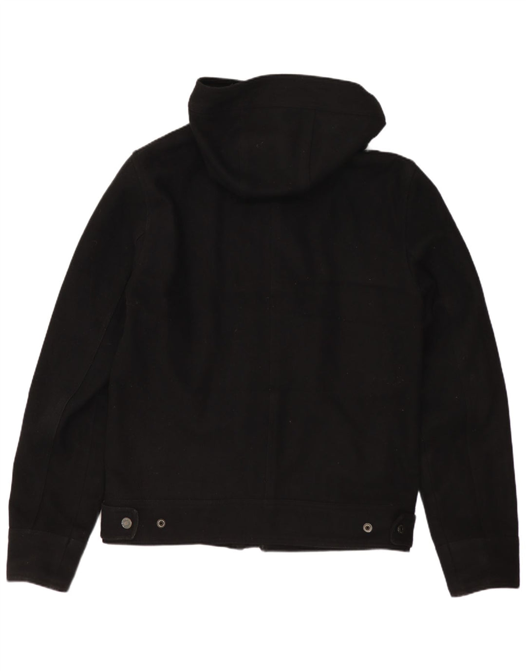 CALVIN KLEIN JEANS Giubbotto bomber con cappuccio da uomo UK 38 Lana nera media