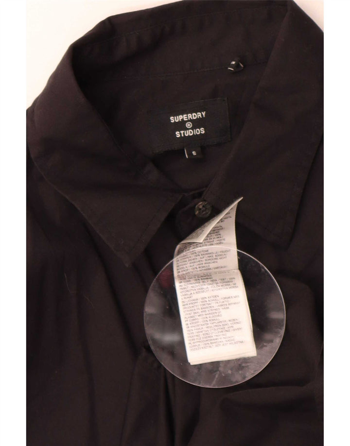 Camicia da uomo Superdry Small in cotone nero