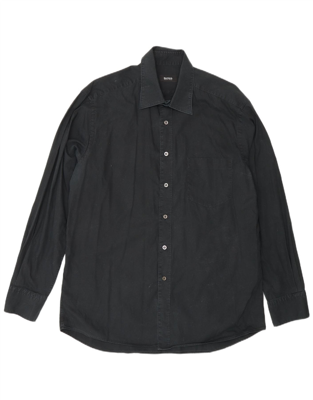 Camicia da uomo Hugo Boss taglia 16 1/2 grande cotone nero