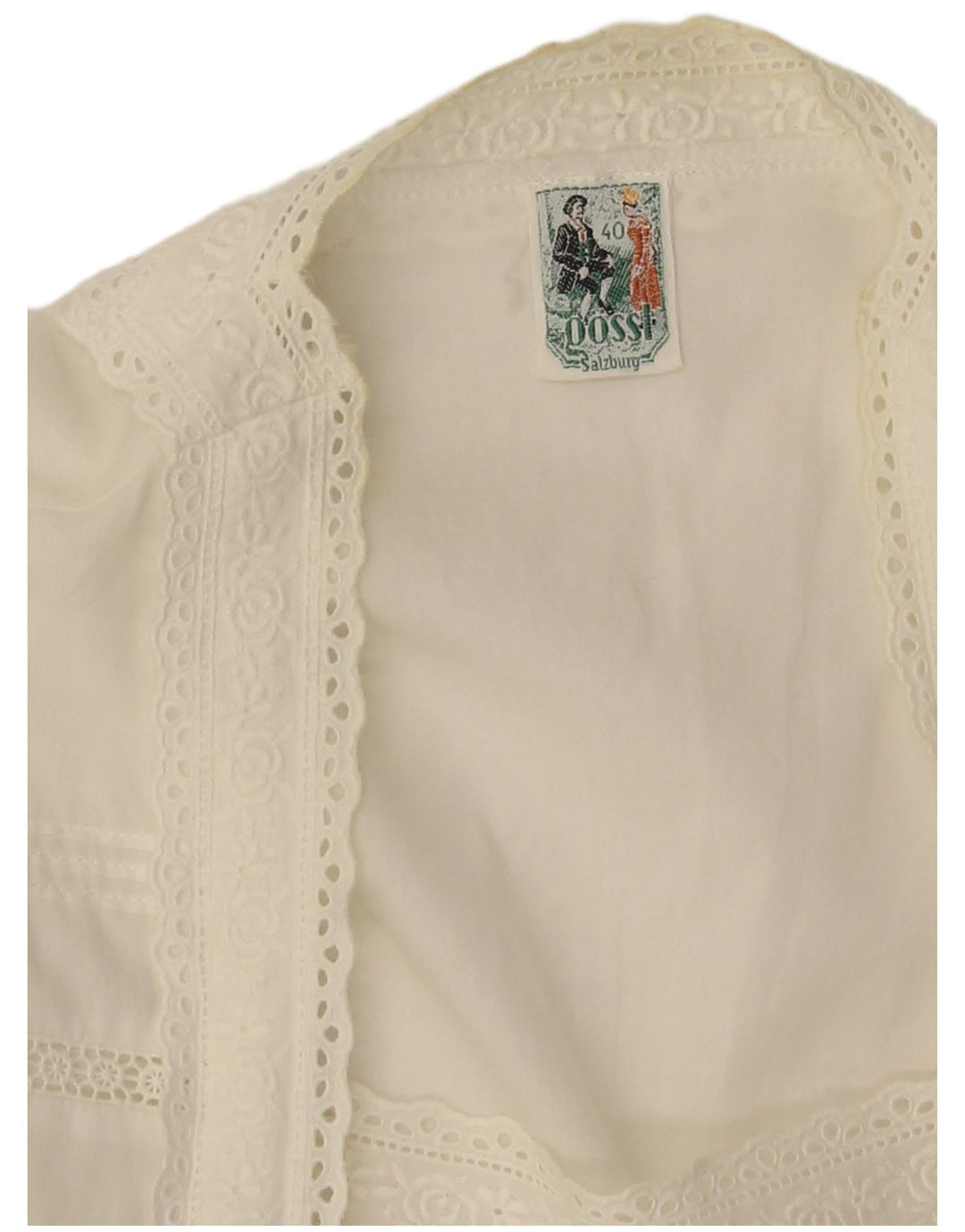 Top cardigan a maniche corte da donna Gossl EU 40 medio bianco floreale