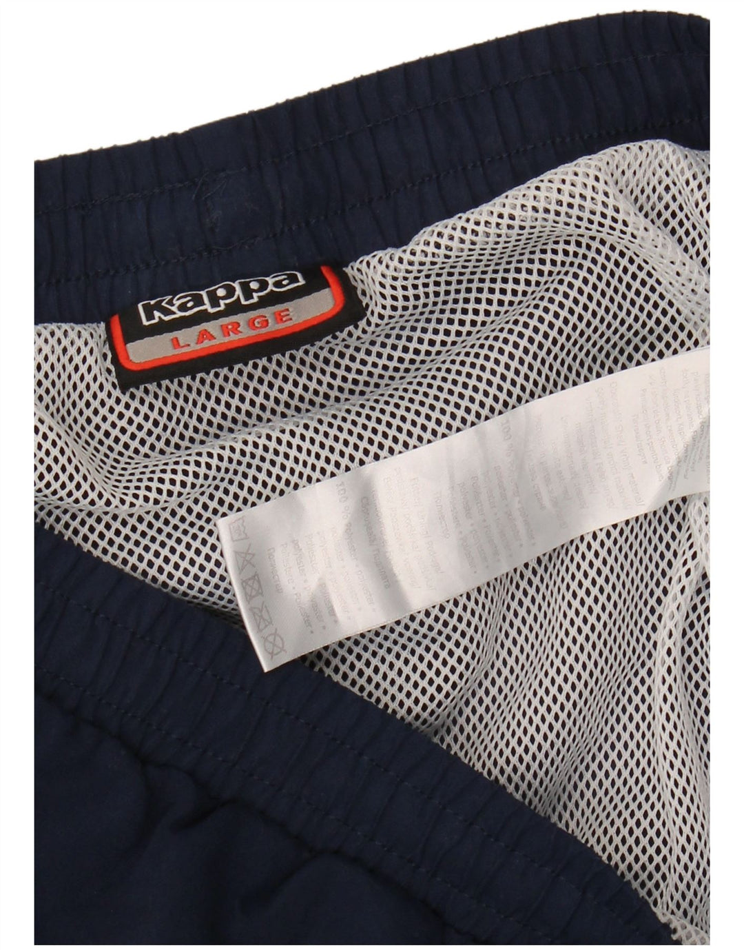 KAPPA Mens Graphic Swimming Shorts Large  Navy Blue Polyester