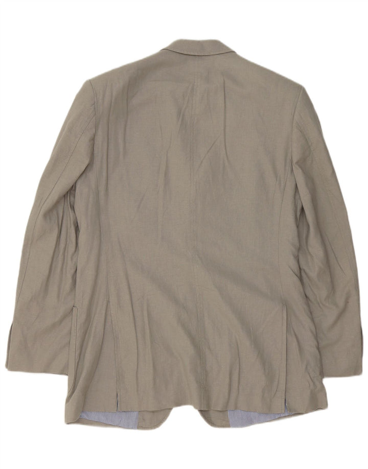 Giacca blazer a 2 bottoni Marks & Spencer da uomo UK 40 grande lino grigio